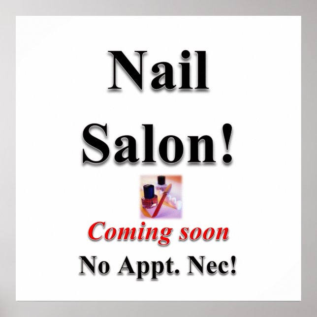 Nail Salon kommt bald Poster Matte (Vorne)