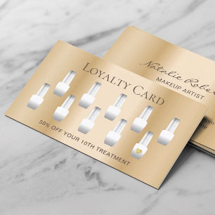 Nail Salon Manicurist Modern Gold Loyalität Treuekarte