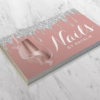 Nail Salon Manicurist Rose Gold & Silber Tropfen