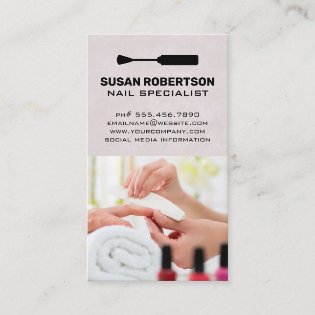 Nail Salon | Manikürssitzung Terminkarte (Vorderseite)