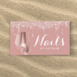 Nail Salon Modern Rose Gold Drips Manicurist Visitenkarte<br><div class="desc">Nail Salon Modern Rose Gold Drips Manicurist Business Cards.</div>