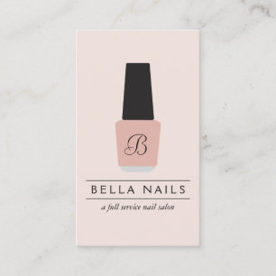 Nail Salon Monogram auf der Pink Pink Nail Polnisc Visitenkarte