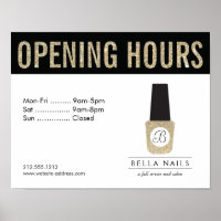 Nail Salon Monogram auf Gold Glitzer Nail Polnisch
