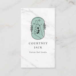 Nail Salon Nail Stylist Manicurist Luxus Marmor Visitenkarte