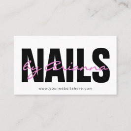  Nail Salon | Nail Tech | Nail Stylist Neon Colors Visitenkarte