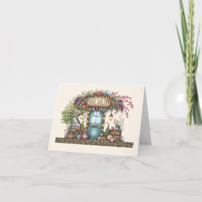 Nail Salon Note Card oder Vielen Dank Dankeskarte (Vorderseite)