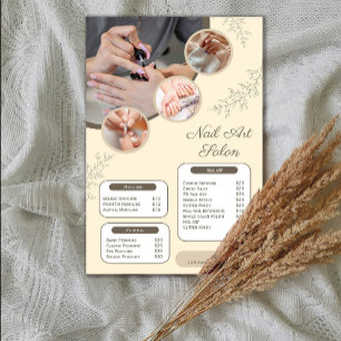 Nail Salon Preisliste Manicure Pedicure Flyer