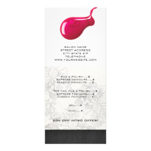 Nail Salon Price List Rack Cards Werbekarte