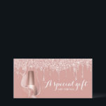 Nail Salon Rose Gold Tropfen Geschenkgutscheine<br><div class="desc">Nail Salon Manicurist Moderne Rose Gold Glitzer Tropfen Geschenkgutscheine.</div>