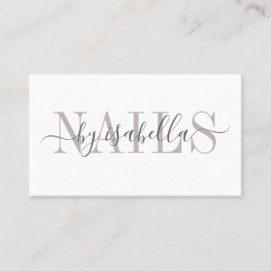 Nail Salon Script Signature Business Card Visitenkarte
