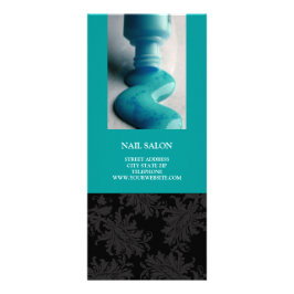 Nail Salon Services Preisliste {Aquamarin blau} Werbekarte