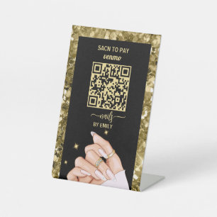 Nail Salon Venmo QR Code Zahlung Zur Bezahlung s Sockelschild