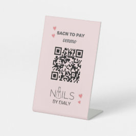 Nail Salon Venmo QR Code Zahlung | Zur Bezahlung s Sockelschild