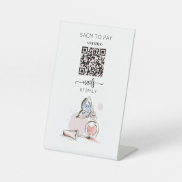 Nail Salon Venmo QR Code Zahlung | Zur Bezahlung s Sockelschild