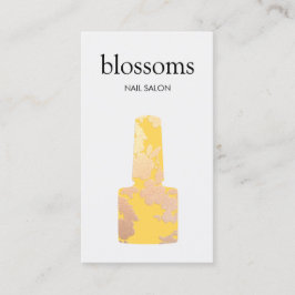 Nail Salon Yellow Gold Glitzer Visitenkarte