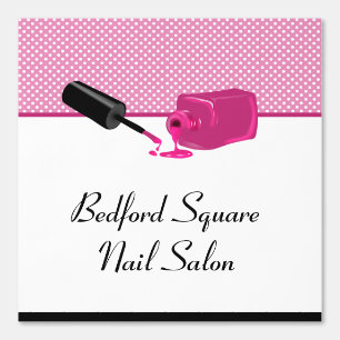 Nail Saloon Pink Weiß und Schwarz Zimmer Border Tapete