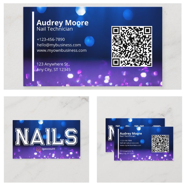 Nail Studio Business Card QR Code Visitenkarte (Nail Studio Business Card QR Code
)
