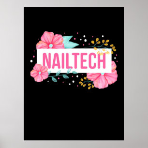 Nail Tech Blume Poster