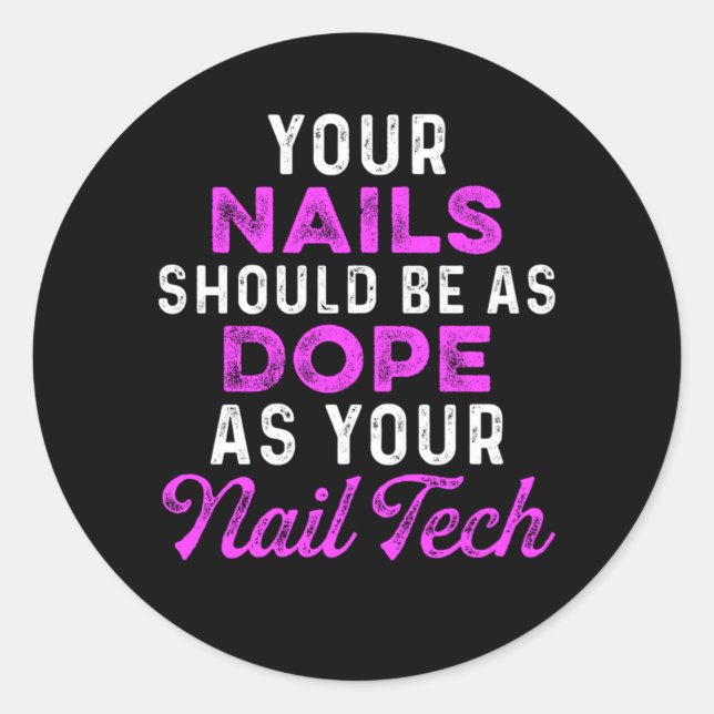 Nail Tech Color Polnischer Manikurist Pedikurist G Runder Aufkleber (Vorderseite)