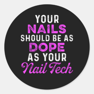 Nail Tech Color Polnischer Manikurist Pedikurist G Runder Aufkleber