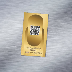 Nail Tech Custom QR Business Card Magnetische Visitenkarte