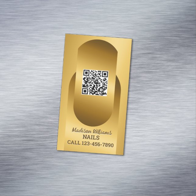 Nail Tech Custom QR Business Card Magnetische Visitenkarte (Beispiel)