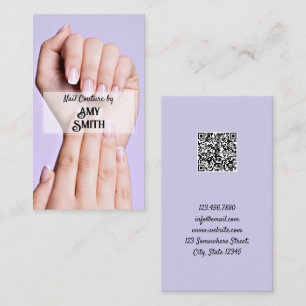 Nail Tech Custom QR Business Card Visitenkarte