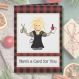 Nail Tech Dankeschön-Karte für Weihnachtsgeschenk Karte