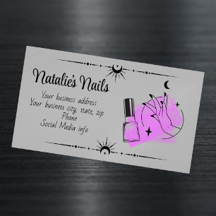 Nail Tech Magnetic Business Card Magnetische Visitenkarte