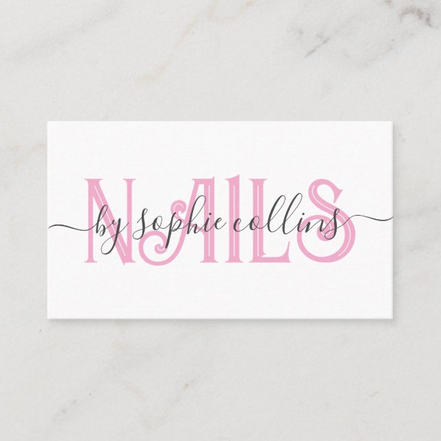 Nail Tech Nail Art Visitenkarte (Vorderseite)