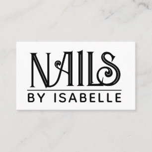 Nail Tech Nail Artist Gold Black Business Card Visitenkarte