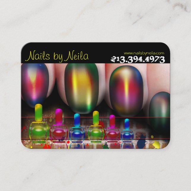 Nail Tech Nail Artist Nail Salon Business Card Visitenkarte (Vorderseite)