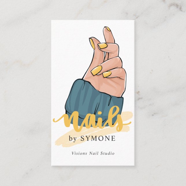 Nail Tech Nail Artist Nail Salon Trendy Stylist  Visitenkarte (Vorderseite)