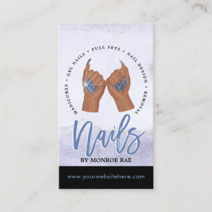 Nail Tech / Nails Salon Blue Glam Visitenkarte