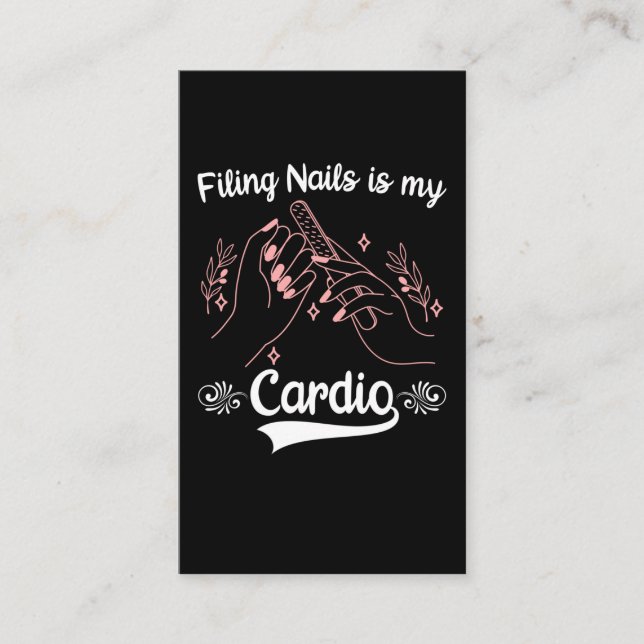 Nail Tech Sport Kosmetik Nagelflingenmacher Visitenkarte (Vorderseite)