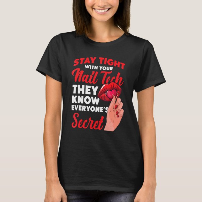 Nail Tech Work Uniform Nail Polnisch 7 T-Shirt (Vorderseite)