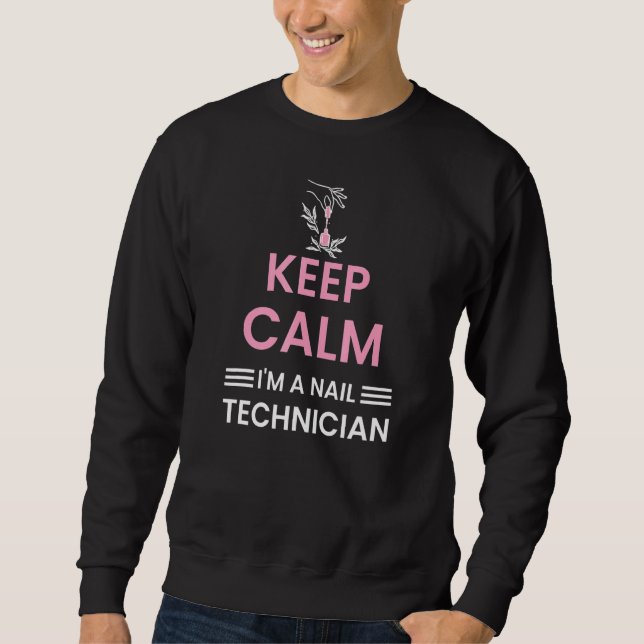 Nail Technician Manicure Eat Sleep Nails Repeat Na Sweatshirt (Vorderseite)