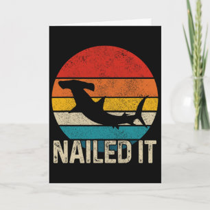 Nailed It Hammerhai Vintage Lustiger Angelsport G Karte