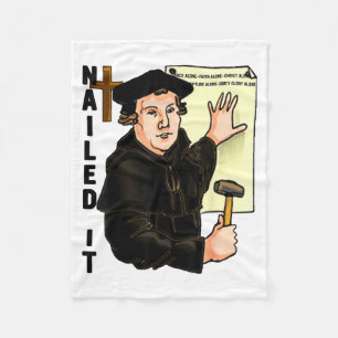 Nailed It Reformationstag Martin Luther Lutheranis Fleecedecke