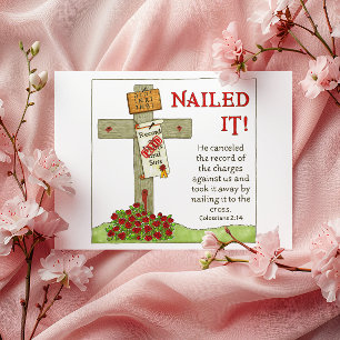 Naillierte It Cross Inspiration Postcard Postkarte