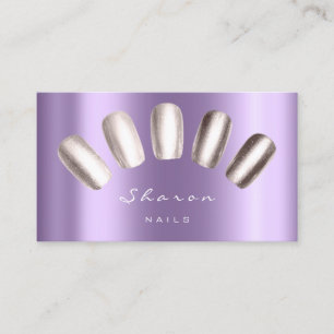 Nails Artist Makeup Metallic Lux Silver Gray Visitenkarte