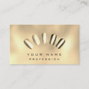 Nails Artist Manicure Glam Champagne Glass Metal Visitenkarte