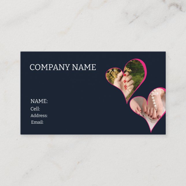 Nails DER BASIC TEMPLATE BUSINESS CARD Visitenkarte (Vorderseite)