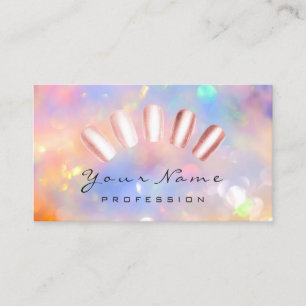 Nails Künstler Pink Rose Manicure Pedicure HOLOGR Visitenkarte