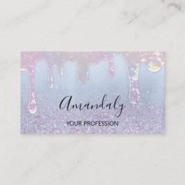 Nails Makeup Artist Lash Logo Tropfen Blau Visitenkarte