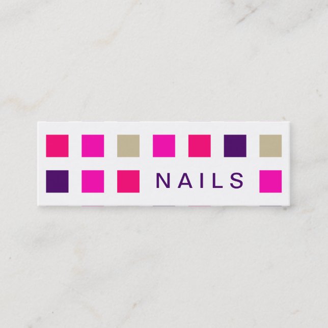 NAILS (Mod-Quadrate) Mini Visitenkarte (Vorderseite)