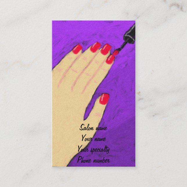 Nails Nail Tech Business Card malen Terminkarte (Vorderseite)