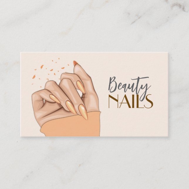 Nails Salon Business Card Visitenkarte (Vorderseite)