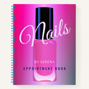 Nails Salon modern und elegant pink Terminkalender Notizbuch