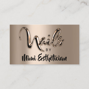 Nails Studio Artist Nails Logo-Skript Metal Visitenkarte